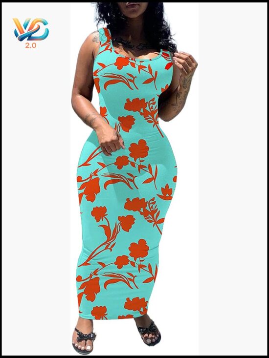 Dresses & Skirts - Sexy Bodycon Tank Dress Sleeveless Long Maxi Party Club Beach Dress